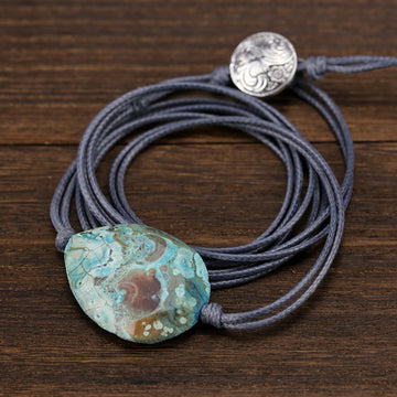 Unisex Vintage Ocean Stone N Bracelet