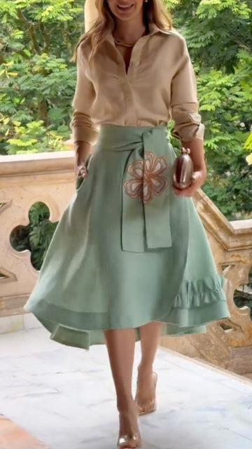 Women's Shirt and Skirt Set