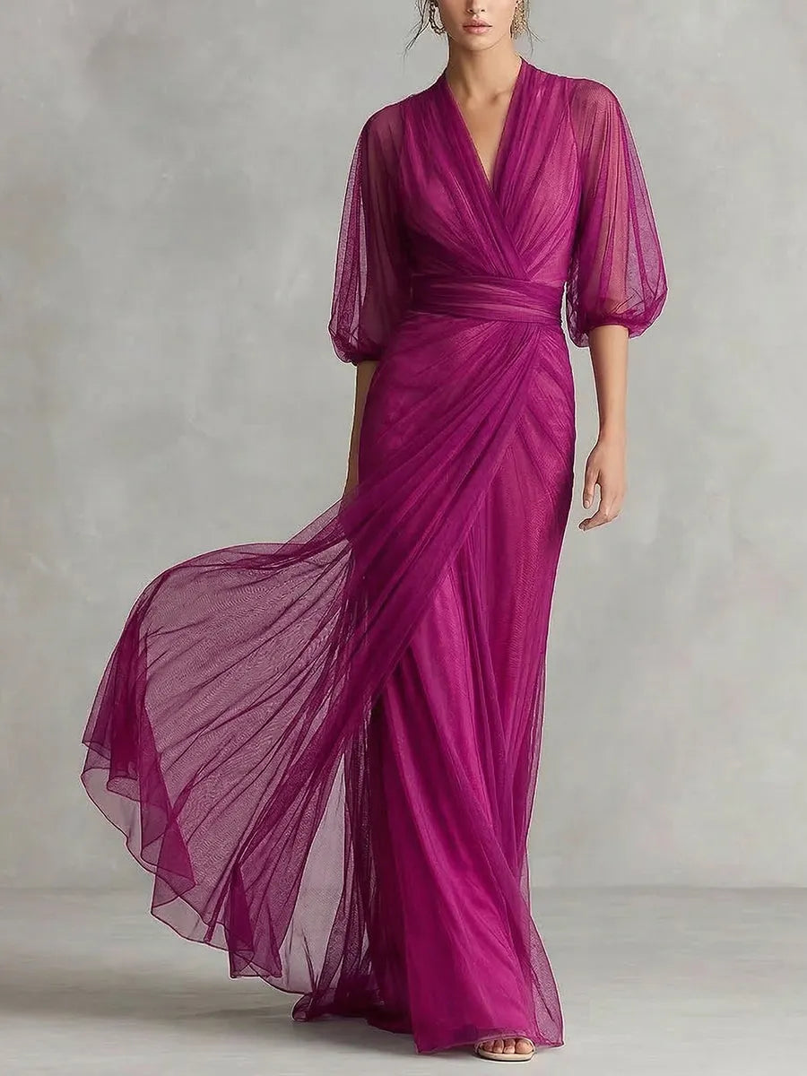 Fashionable Mesh Maxi Dress