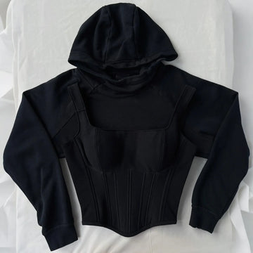Hoodie Cropped And Matching Corset Top Tailored Specifically