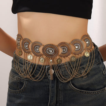Retro Bohemian Ethnic Metal Tassel Waist Chain