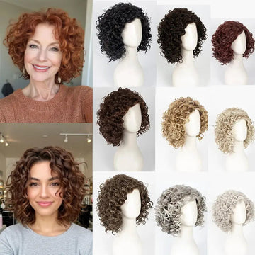 Hot Sale Curly Hair Toppers for Women with Thinning Hair-Cover Grays, Boost Volume