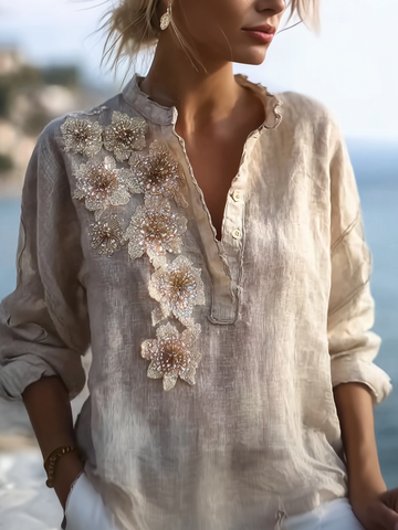 Bohemian Casual Women's Linen Shirt