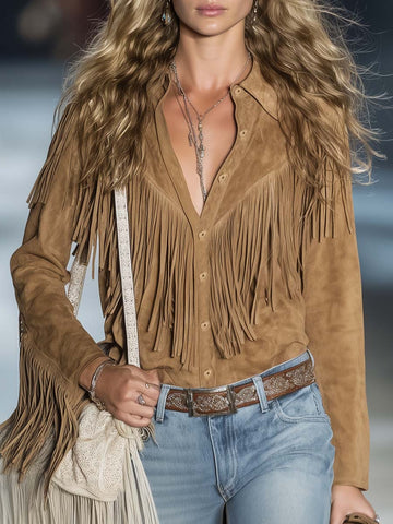 Women's Boho Fringe Jacket