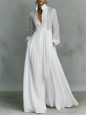 Elegant Romantic Vacation Maxi Dress