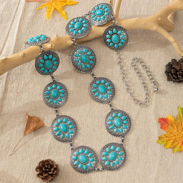 Vintage Bohemian Turquoise Belt