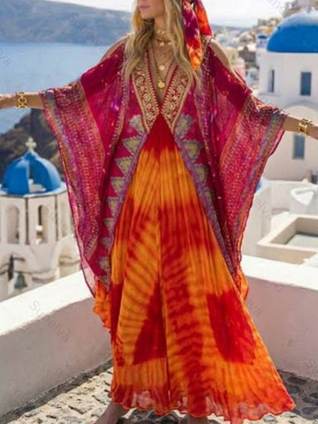 Bohemian Vacation Printed Kaftan2687