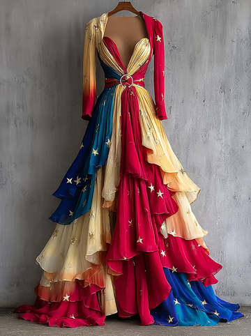 Spring/Summer American 250th Anniversary Flag Dress5823