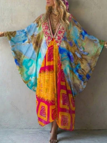 Bohemian Vacation Printed Kaftan6595