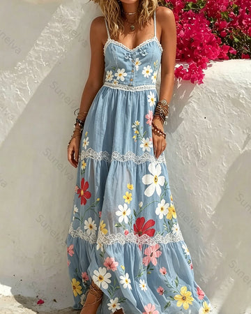 Women's Summer Vacation Fashionable and Elegant Dress 7185
